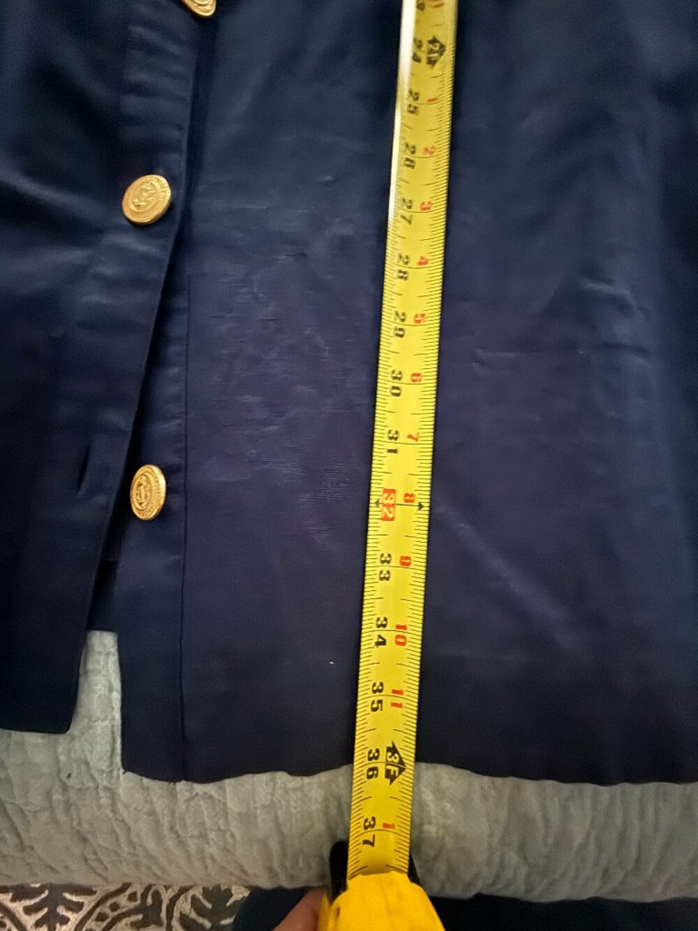 NEVER WORN.  Navy Linen Sleeveless Button-Front Dress - Picture 5 of 8